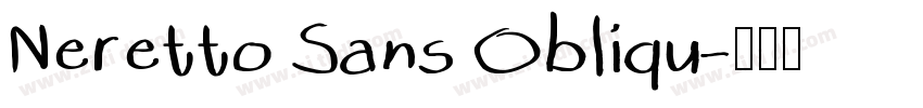 Neretto Sans Obliqu字体转换